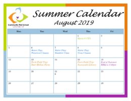 August 2019 calendar